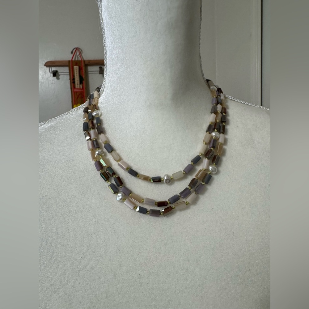 Chicos Multi-Strand Beaded Necklace